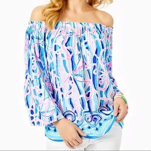 NWT Lilly Pulitzer Off-the-Shoulder Top, Medium